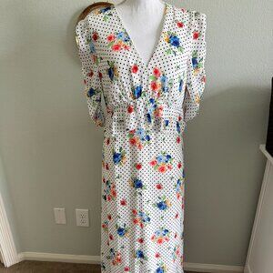 ASOS Twisted Wunder London Floor Length Polka Dot Dress US 10